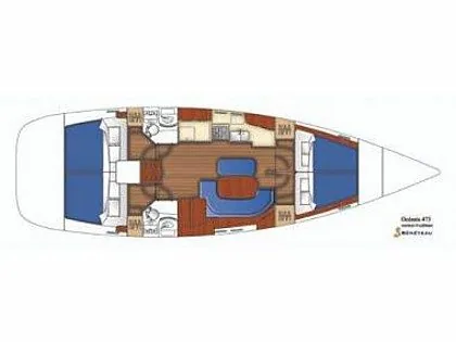 Croatia charter and sailing - Sailing boat - Beneteau Oceanis 473 (code:ULT33) - Dubrovnik - Riviera Dubrovnik  - Croatia - Beneteau Oceanis 473 (code:ULT33): 